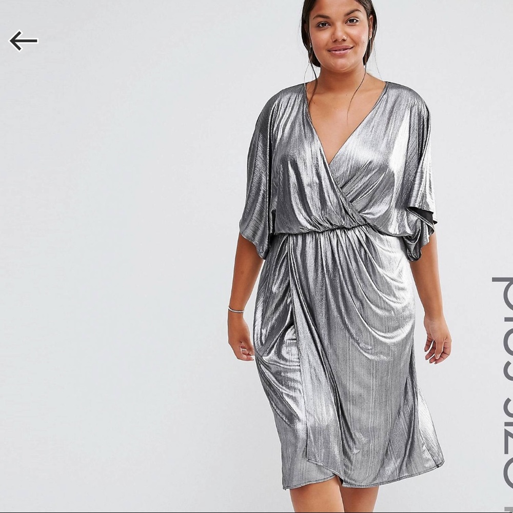 Silver drape dress